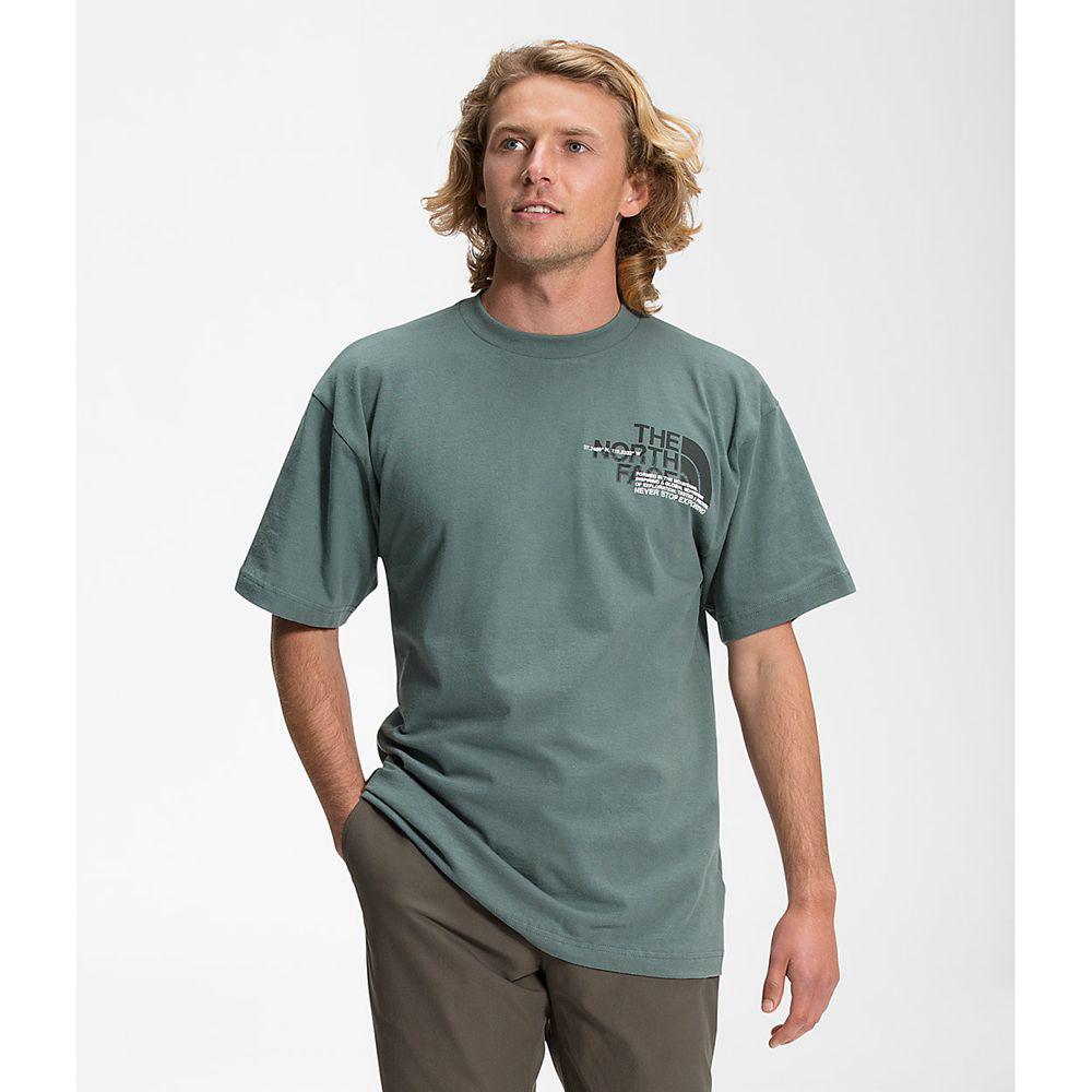 The North Face Coordinates Κοντό Μανίκι Ανδρικα T Shirt - Πρασινο (VYNP70824)